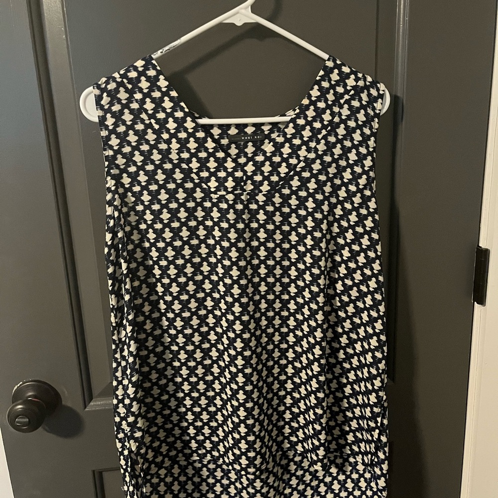 Navy and white blouse size M